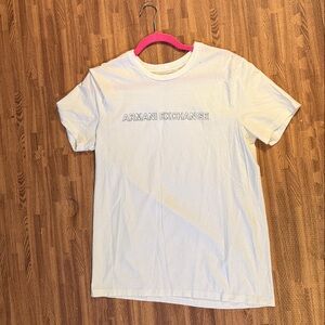 Armani Exchange Women's Cream Short Sleeve Tee